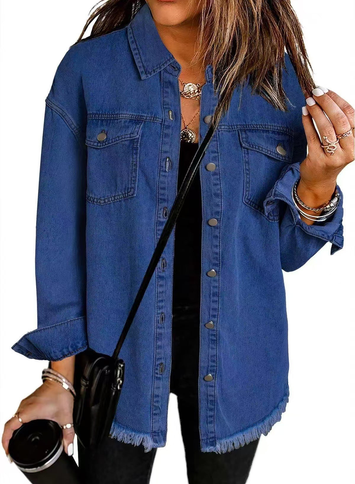 Denim Dames Jeansjack met Tijdloos Design – Perfect voor Dagelijks Gebruik