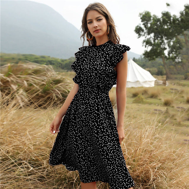 Elodie - Lange Zomerjurk van Chiffon