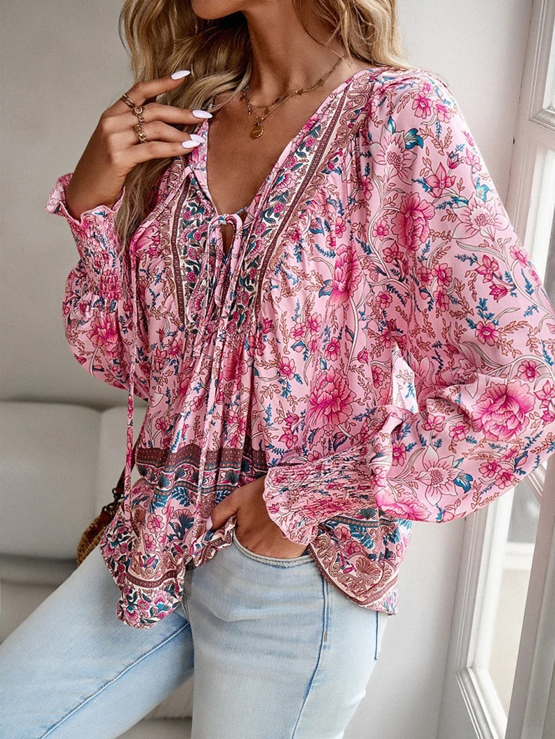 Nynke - Zomerse Bloemenblouse