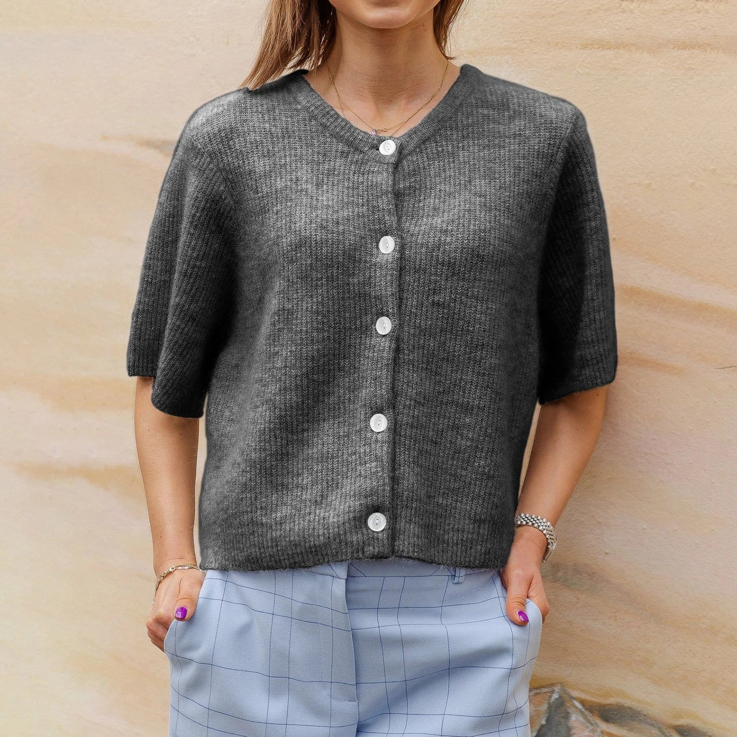 Yara - Streetwear Vest met Korte Mouwen