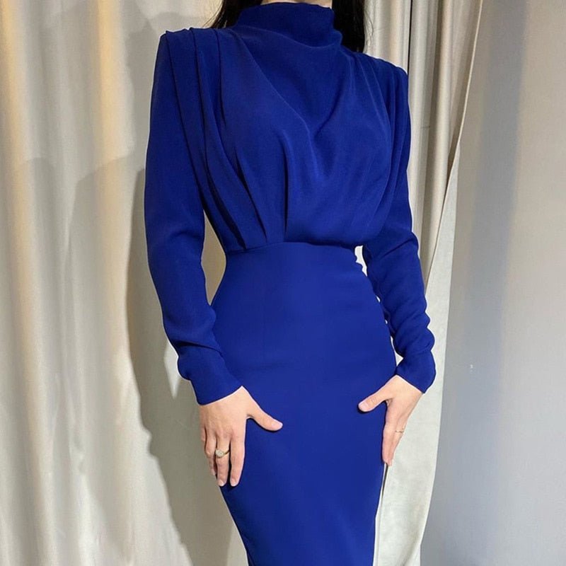 Milena - Elegante Draped Midi Jurk