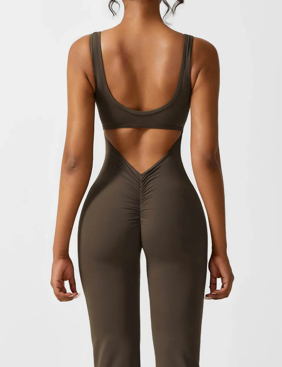 Elena - Flared V-Back Jumpsuit