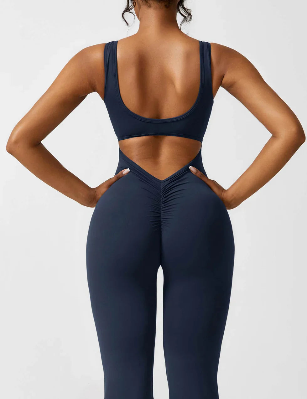 Elena - Flared V-Back Jumpsuit