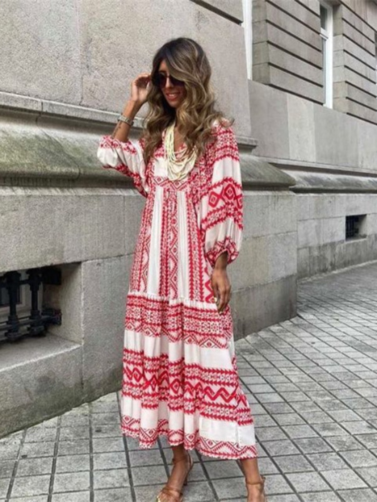 Milena - Retro Print Jurk