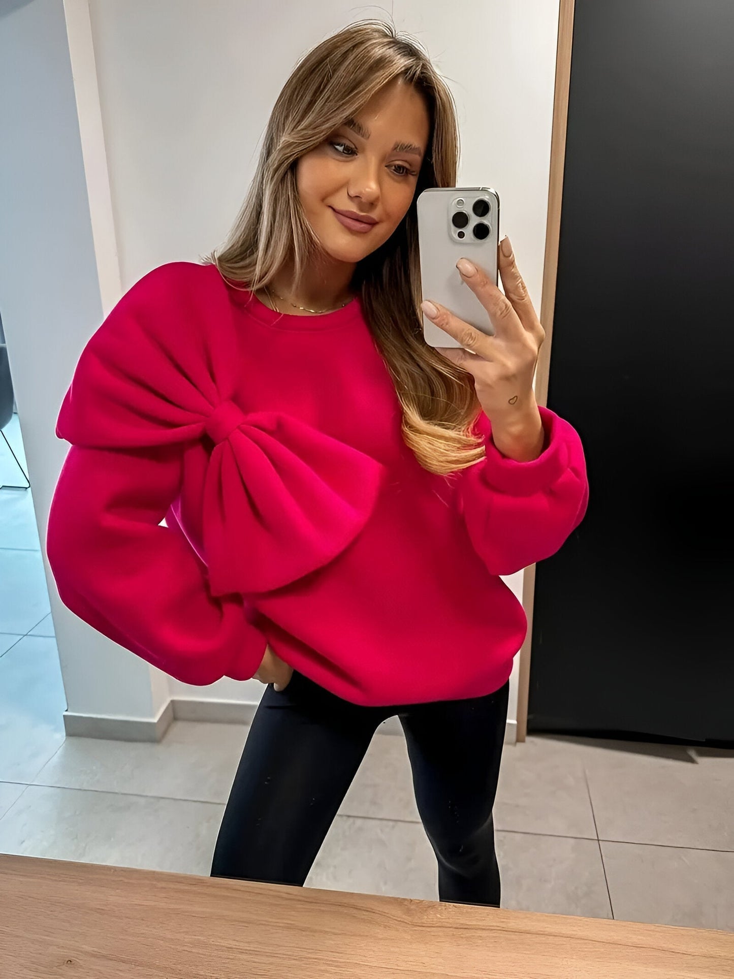 Blue - Sweatshirt met Strik