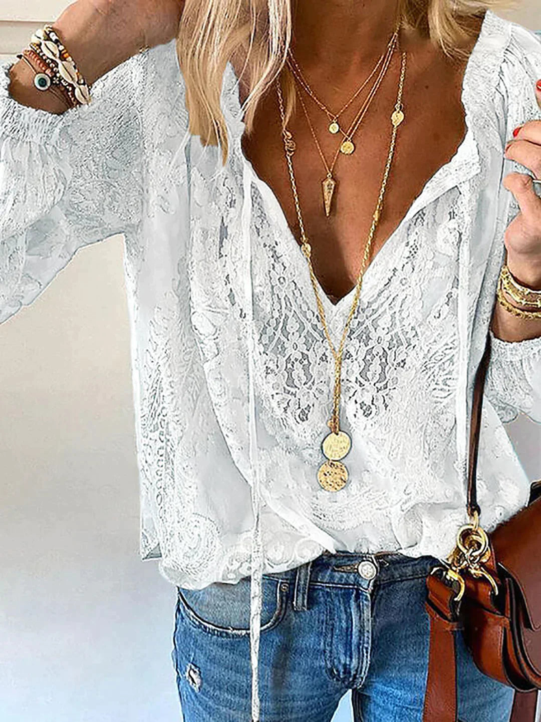 Kiki β Unieke Blouse met Kantdetails