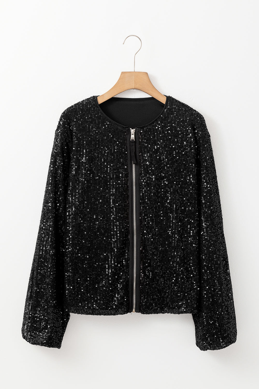 Eline - Zwarte Paillettenjacke