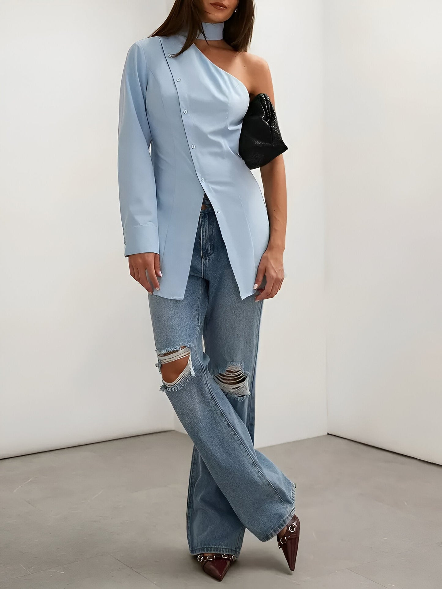 Berlinn - One-Shoulder Overhemd