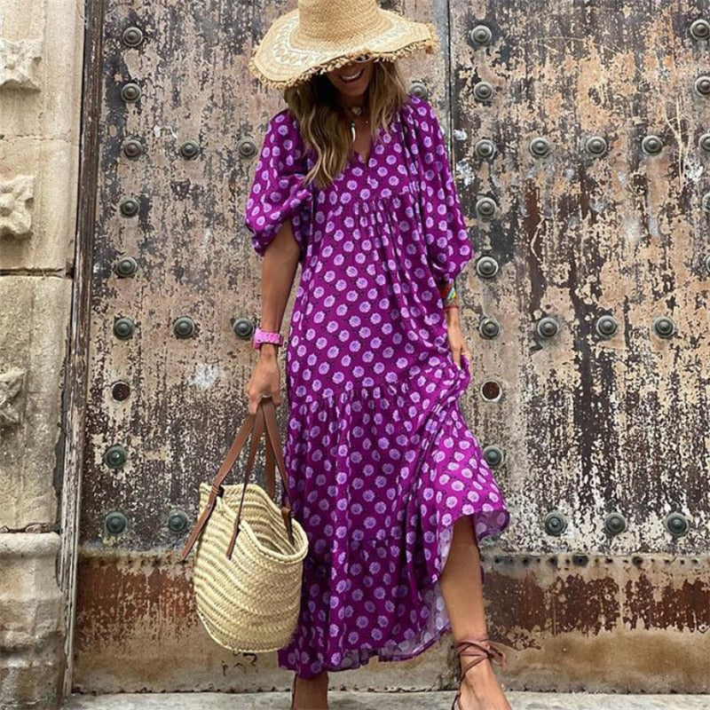 Milena - Retro Print Jurk