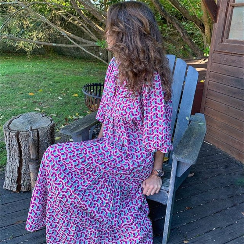 Milena - Retro Print Jurk