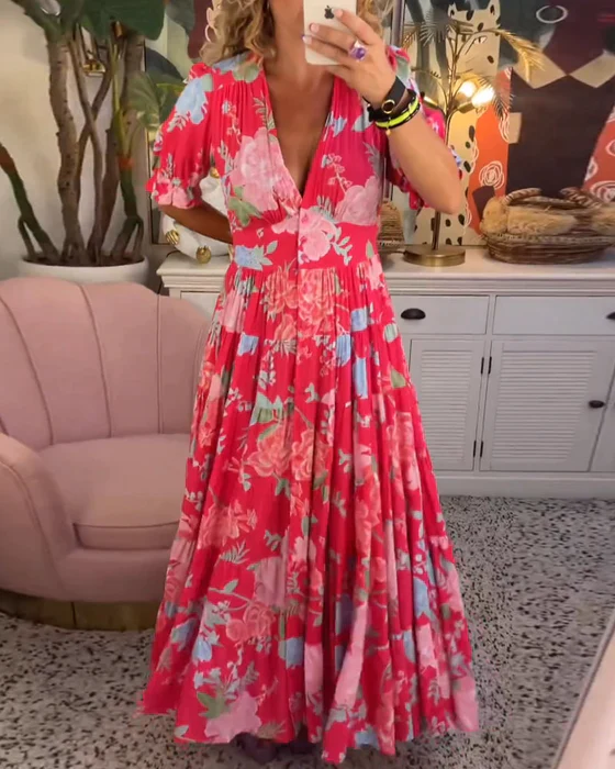 Livia - Charmante Bloemenjurk