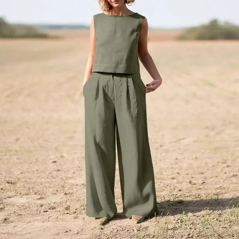 Eloria - Linnen Twee-Piece Set