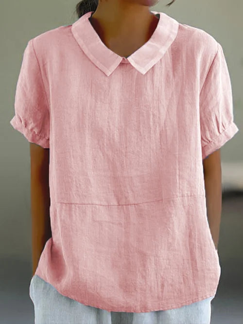 Avaya - Katoenen Blouse met Korte Mouwen