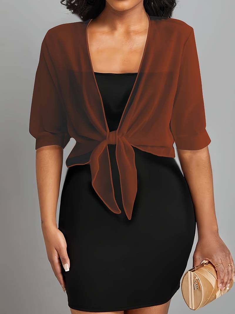 Katie – Luchtige Blouse met Open Voorzijde