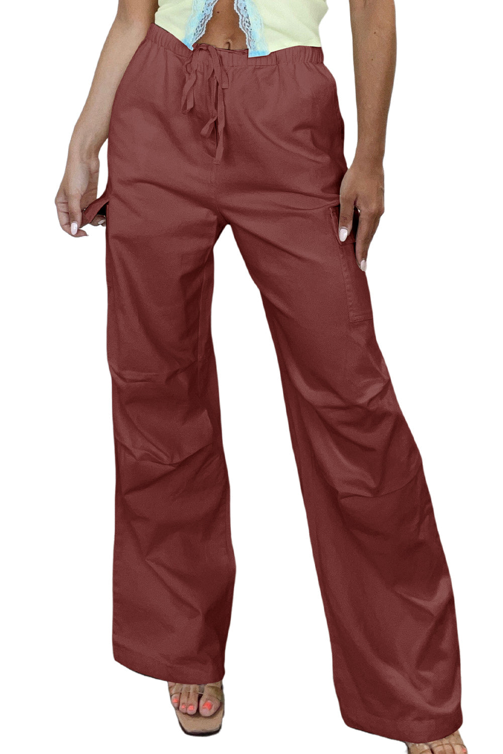 Elinor - Rode Cargo Broek