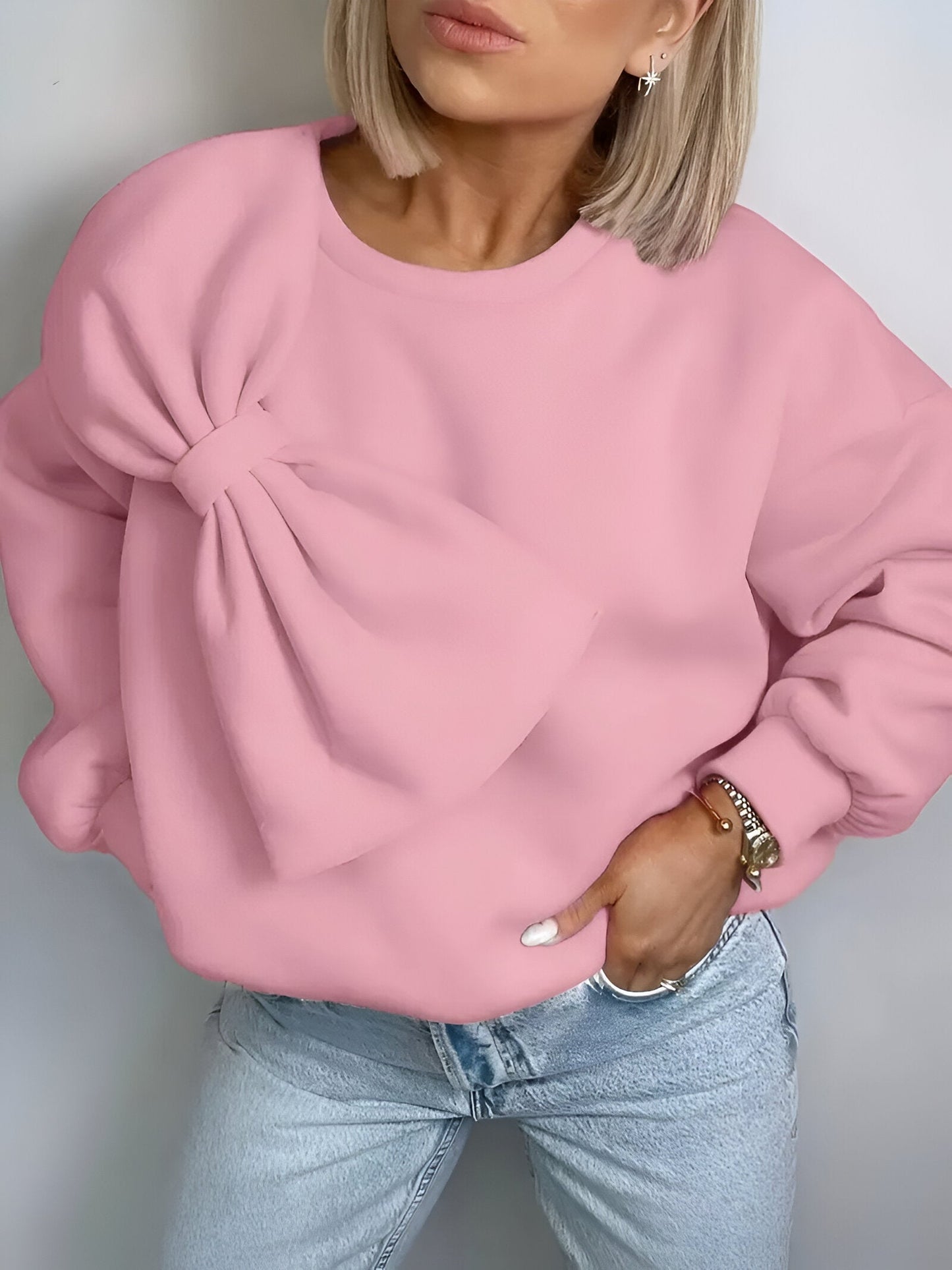 Blue - Sweatshirt met Strik