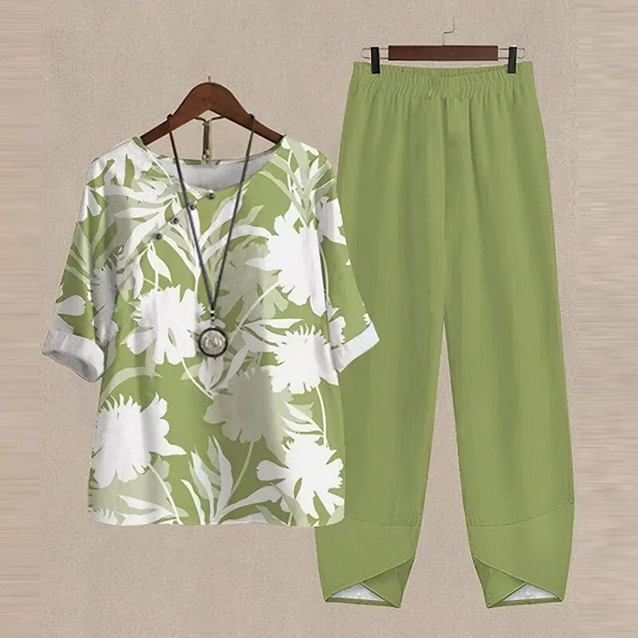 Giuliana - Tweedelig Set Met Vintage Bloemenpatroon