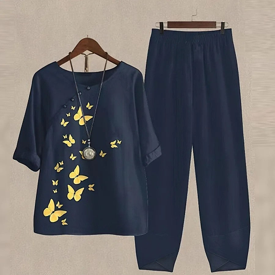 Giuliana - Tweedelig Set Met Vintage Bloemenpatroon
