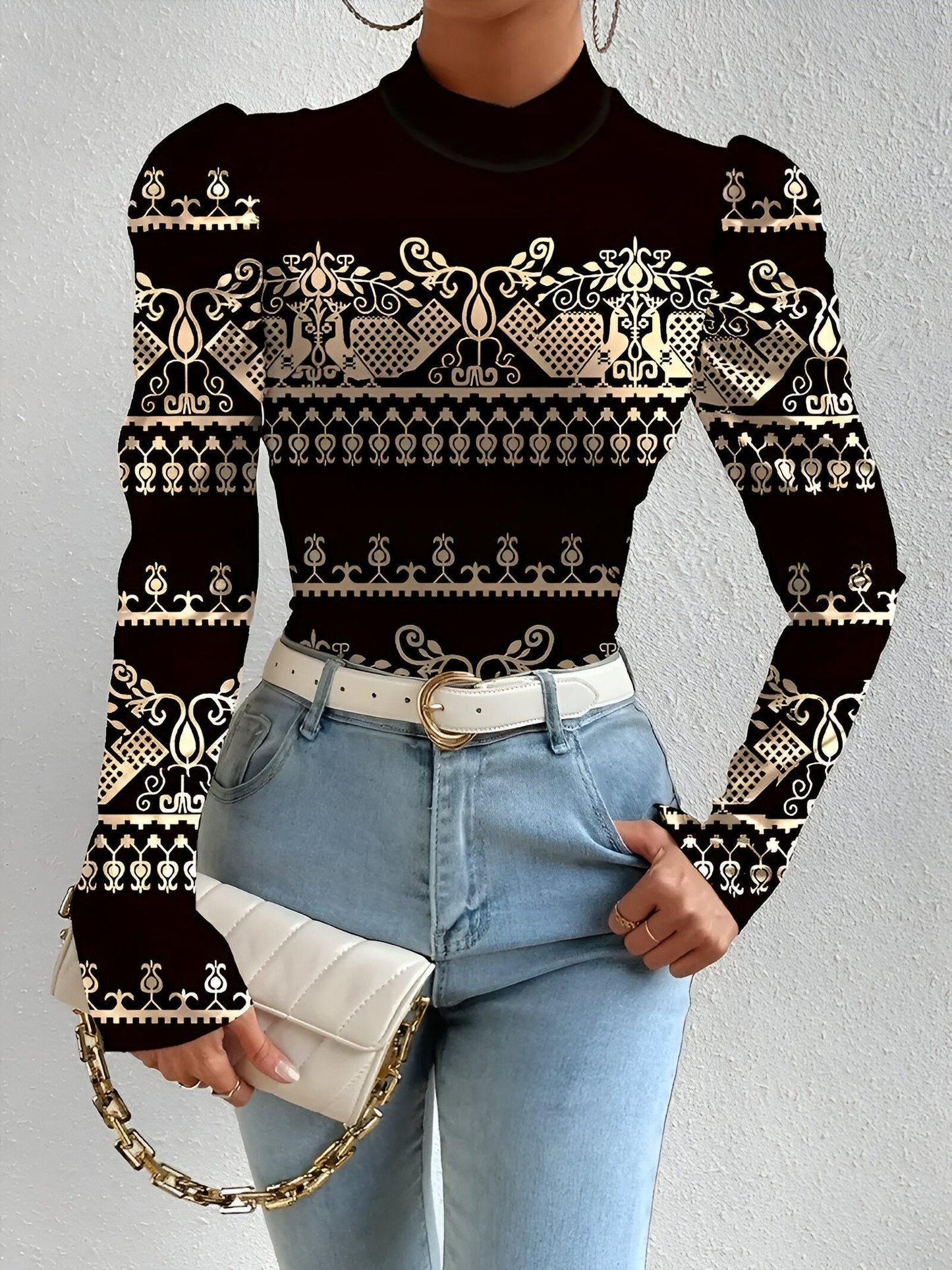 Bloom - Bloemenprint Blouse met Col