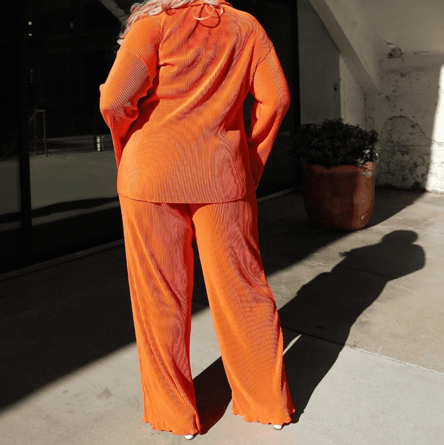 Lotte - Trendy Tweedelig Pak met Gedrapeerde Broek