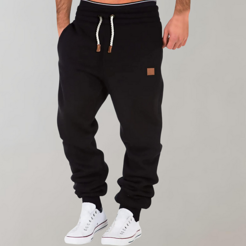 Jogginghose Herren mit Lounge Schnitt - schwarz