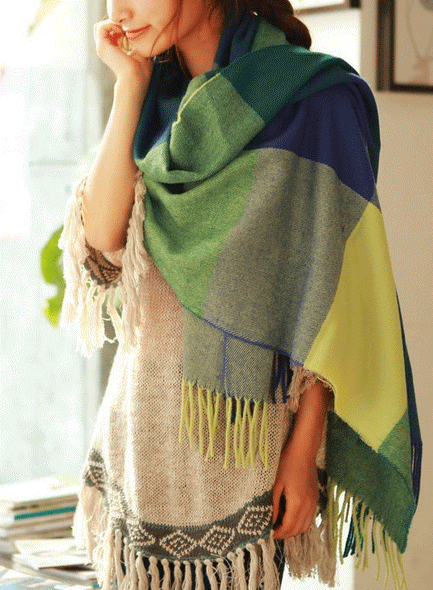 Dames Oversized Omslagdoek Sjaal – Kasjmier, Warme Wintersjaal voor Herfst & Winter