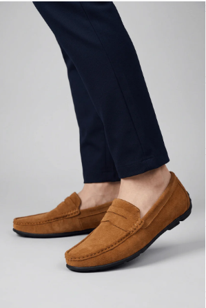 Heren Loafers – Penny Detail, Platte Zool, Casual voor Dagelijks Gebruik