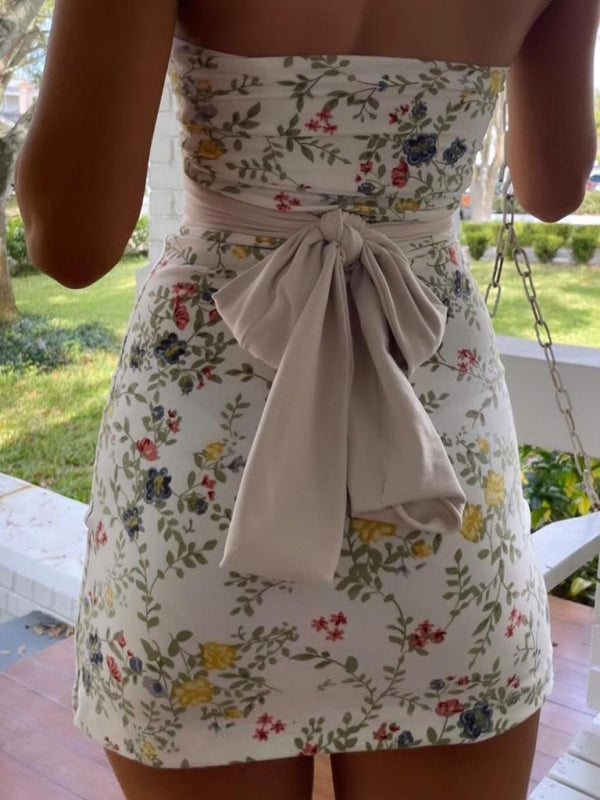 Kaida – Y2K Bloemen Tube Dress