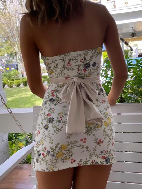 Kaida – Y2K Bloemen Tube Dress