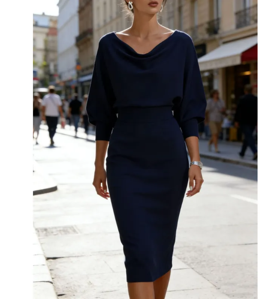 Dames Oversized Midi Jurk – Geschikt voor Casual en Dagelijks Gebruik