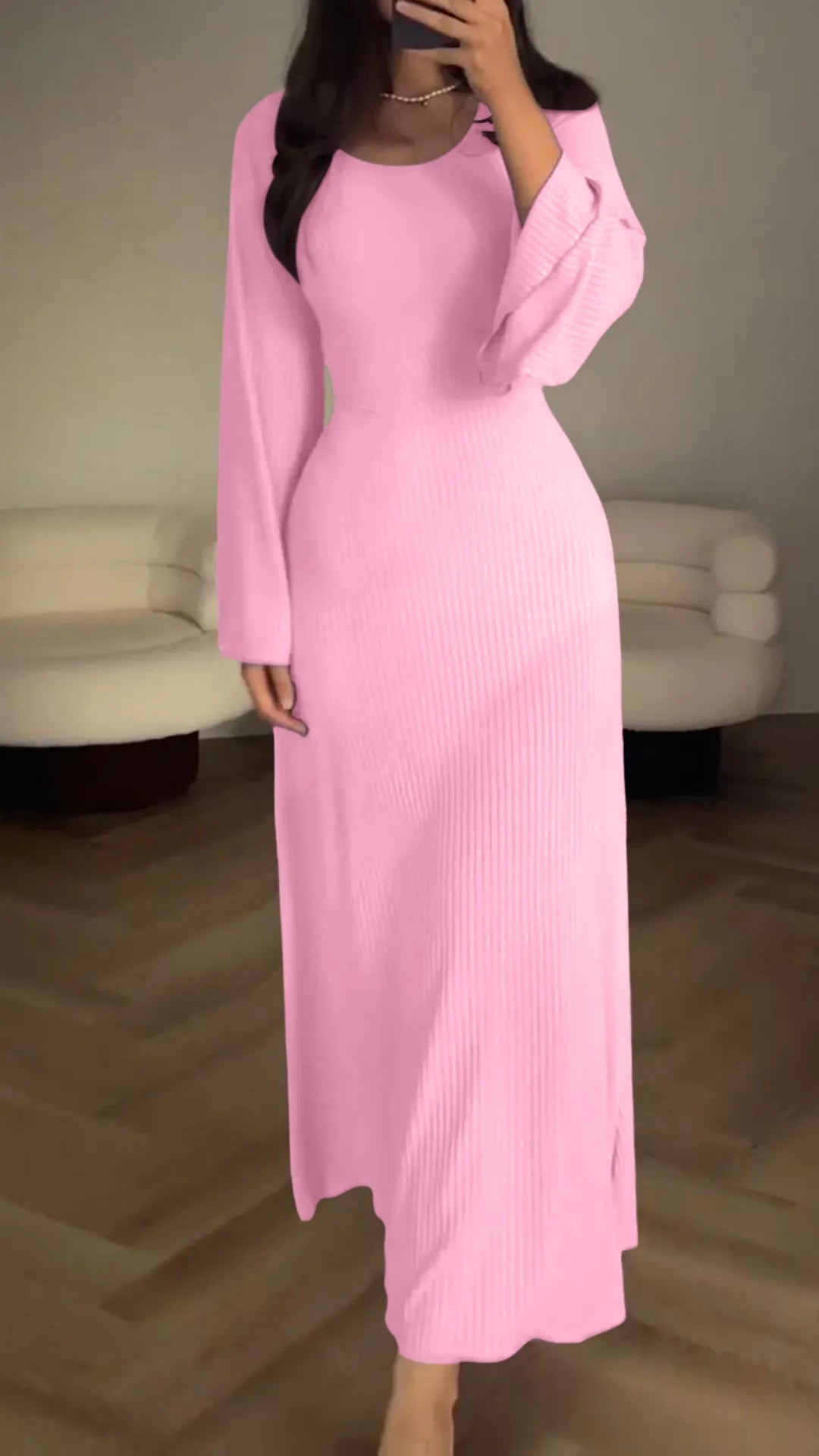 Lola - Elegante Lange Mouw Jurk