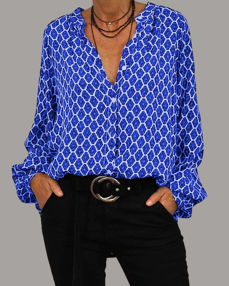 Mireille - Elegante Blouse met Lange Mouwen | Stijlvol & Comfortabel voor Elke Gelegenheid