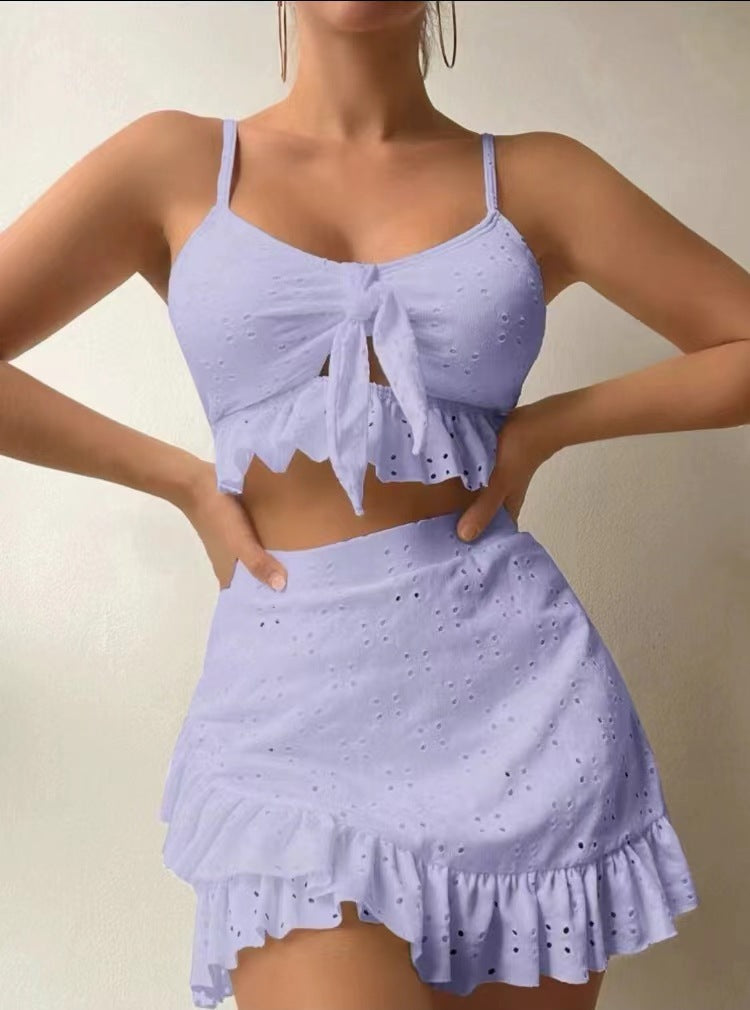 Fiorella - Ruffled Crop Top & Rok Set