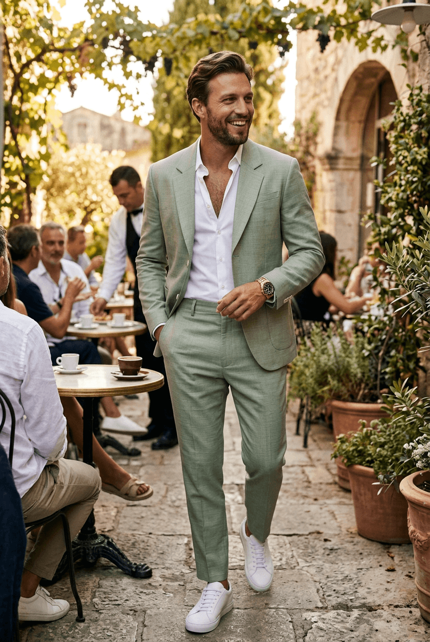 Heren Slim Fit Set – Tweedelig met Notch Revers, Geschikt voor Werk en Formele Gelegenheden