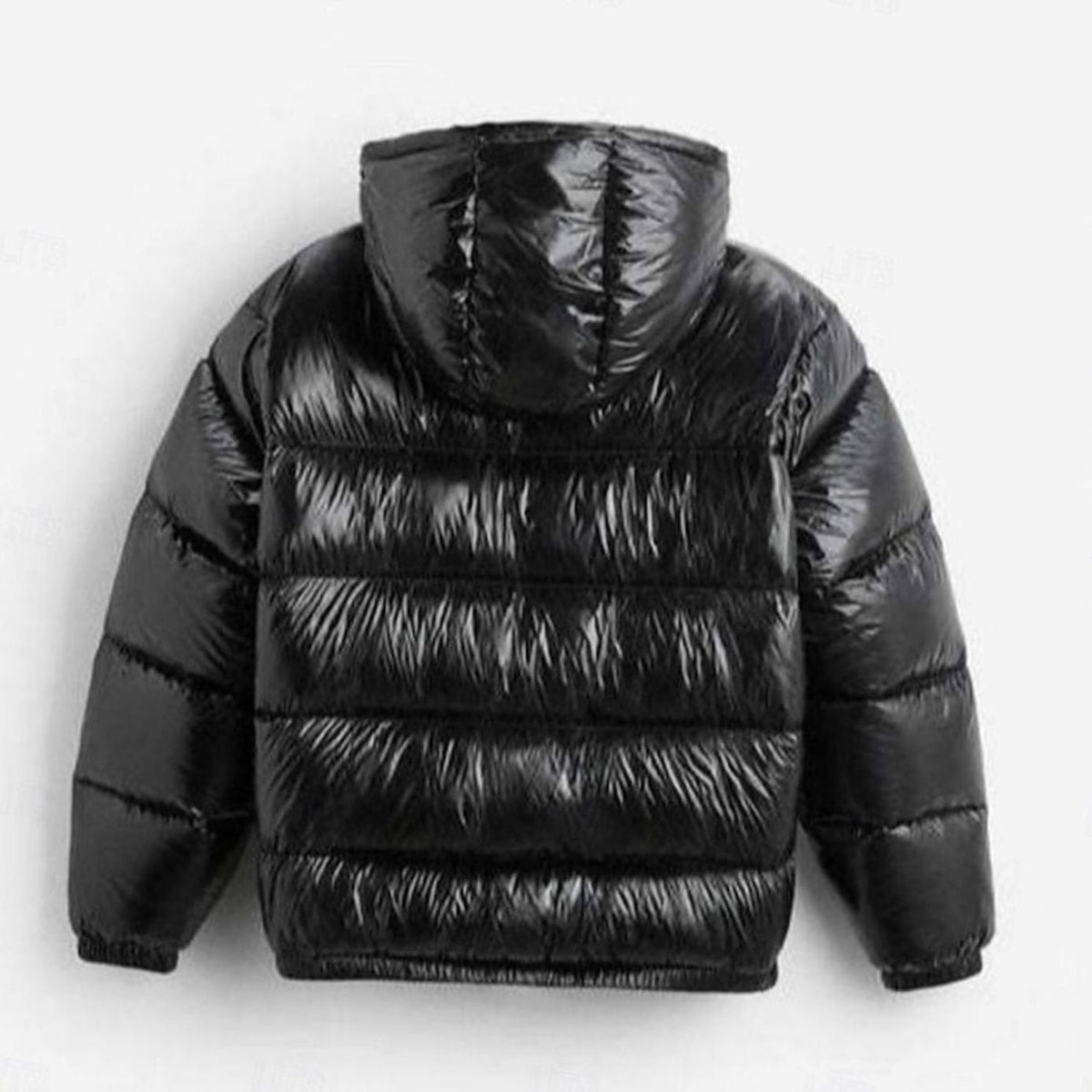 Heren Gewatteerde Puffer Jas met Capuchon - Glanzend Coating