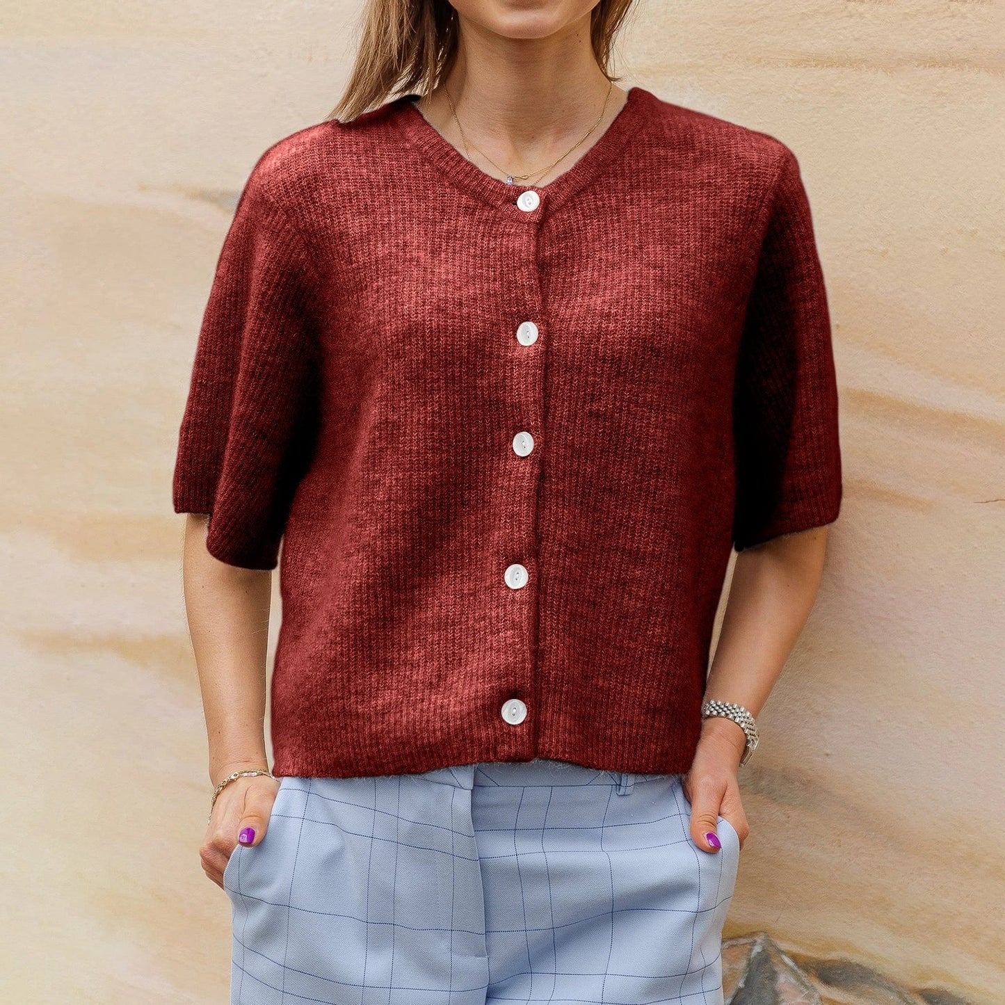 Yara - Streetwear Vest met Korte Mouwen