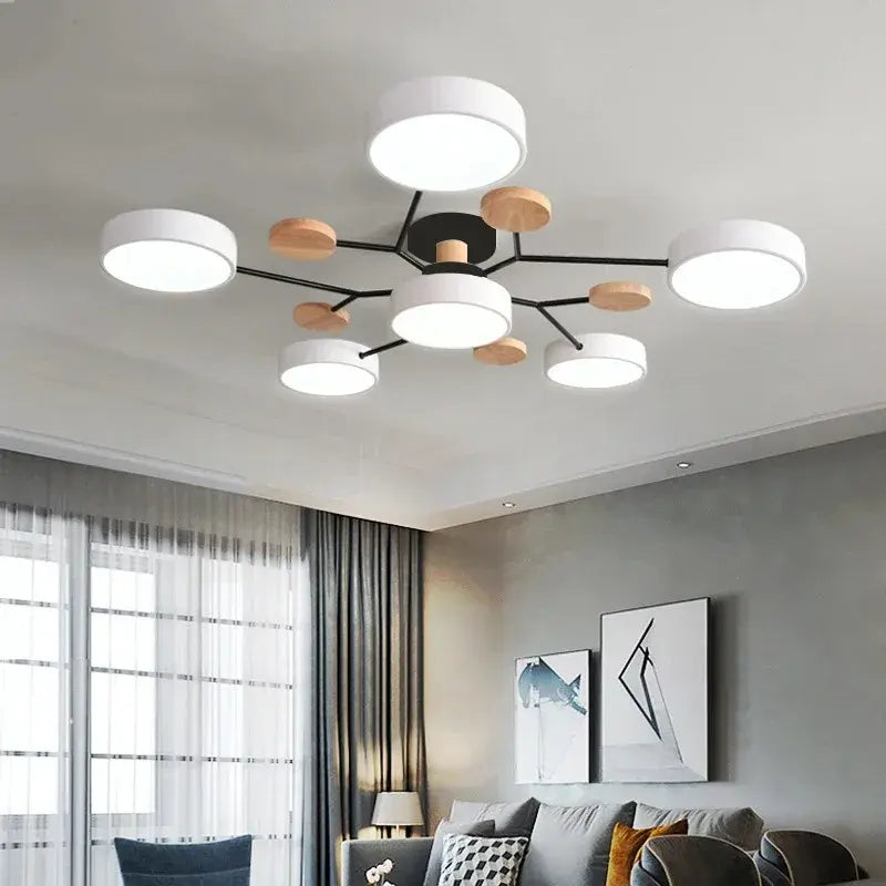 Plafondlamp Scandinavisch Design met Multi-Arm en Geïntegreerde LED