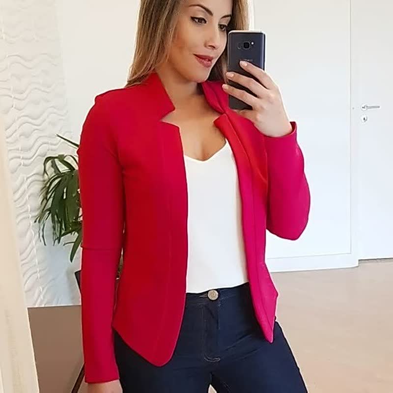 Dames Relaxed Fit Blazer β Colbert voor Casual & Zakelijk, Streetstyle Tussenjas Lente/Herfst
