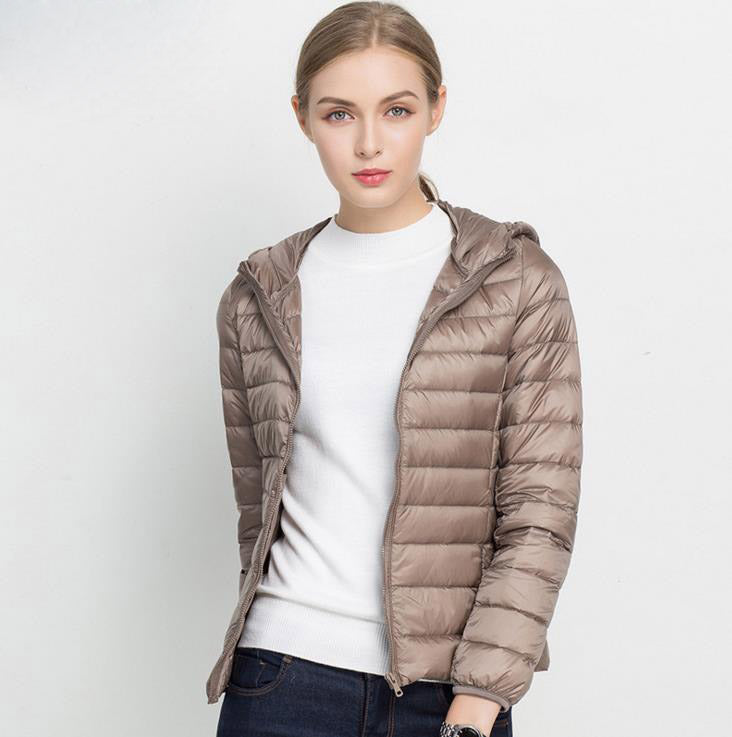 Dames Lichtgewicht Gewatteerde Donsjas – Puffer jas met Donsvulling, Casual Outdoor Tussenjas voor Herfst en Winter