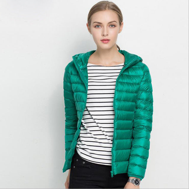 Dames Lichtgewicht Gewatteerde Donsjas – Puffer jas met Donsvulling, Casual Outdoor Tussenjas voor Herfst en Winter