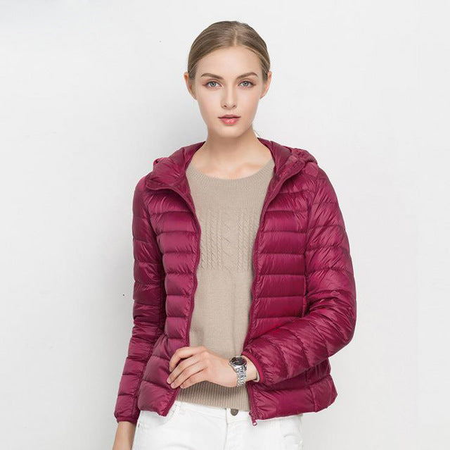 Dames Lichtgewicht Gewatteerde Donsjas – Puffer jas met Donsvulling, Casual Outdoor Tussenjas voor Herfst en Winter