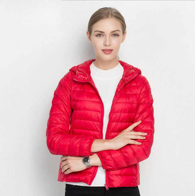 Dames Lichtgewicht Gewatteerde Donsjas – Puffer jas met Donsvulling, Casual Outdoor Tussenjas voor Herfst en Winter