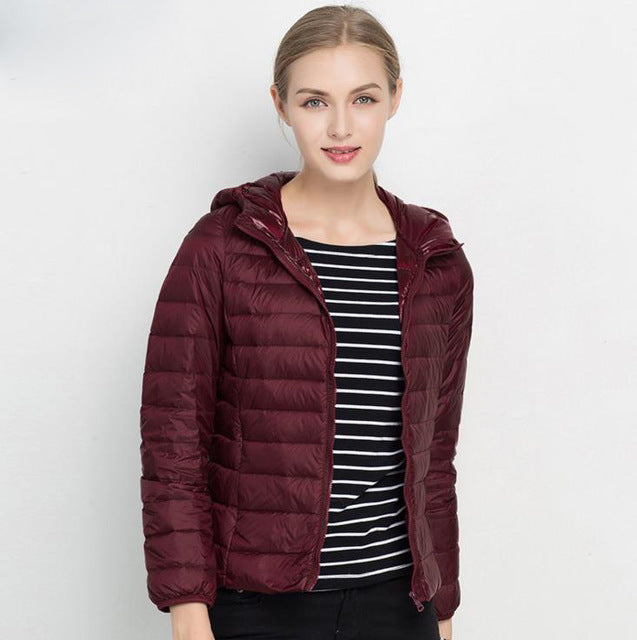 Dames Lichtgewicht Gewatteerde Donsjas – Puffer jas met Donsvulling, Casual Outdoor Tussenjas voor Herfst en Winter