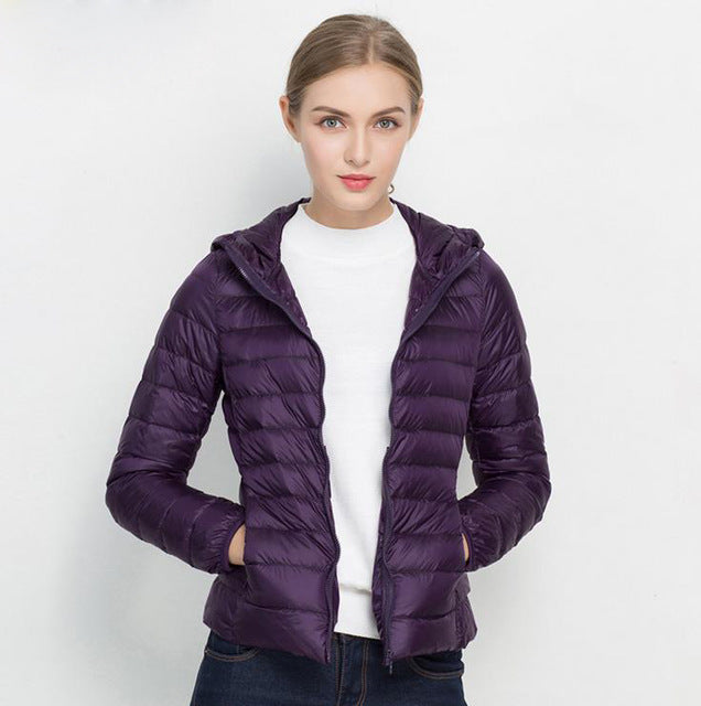 Dames Lichtgewicht Gewatteerde Donsjas – Puffer jas met Donsvulling, Casual Outdoor Tussenjas voor Herfst en Winter