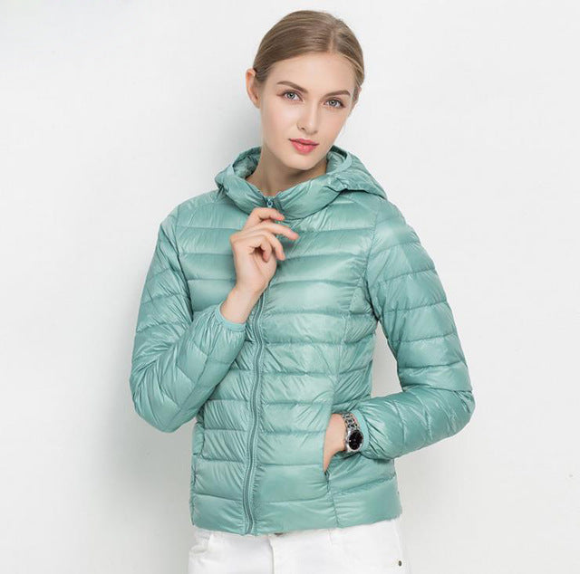 Dames Lichtgewicht Gewatteerde Donsjas – Puffer jas met Donsvulling, Casual Outdoor Tussenjas voor Herfst en Winter