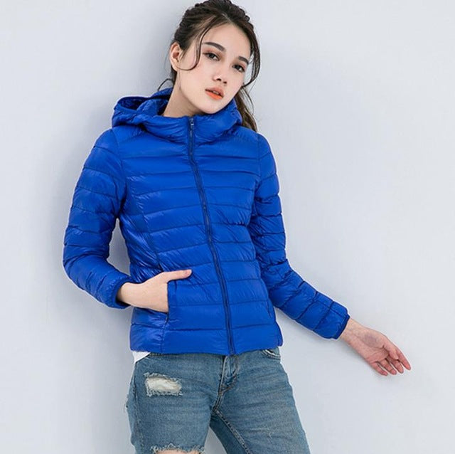 Dames Lichtgewicht Gewatteerde Donsjas – Puffer jas met Donsvulling, Casual Outdoor Tussenjas voor Herfst en Winter