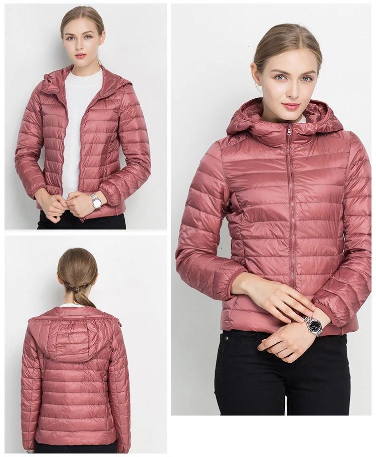 Dames Lichtgewicht Gewatteerde Donsjas – Puffer jas met Donsvulling, Casual Outdoor Tussenjas voor Herfst en Winter