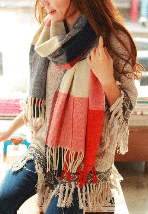 Dames Oversized Omslagdoek Sjaal – Kasjmier, Warme Wintersjaal voor Herfst & Winter