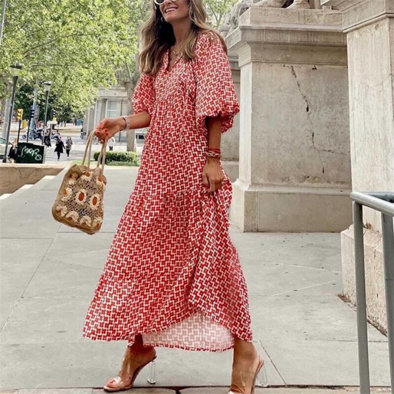 Milena - Retro Print Jurk