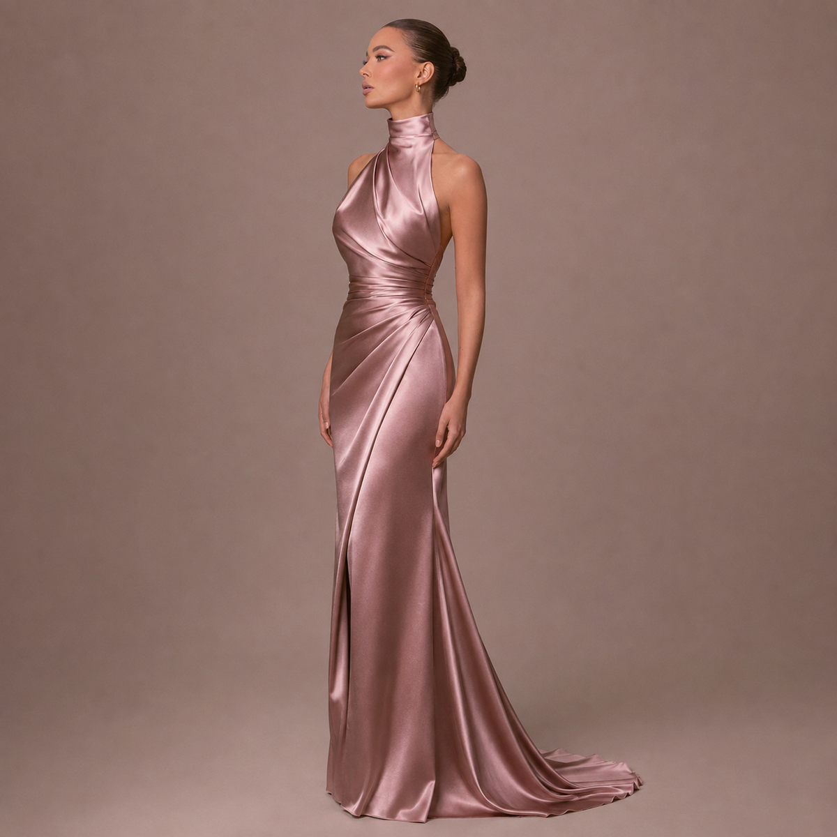 Valencia - Satijnen One-Shoulder Jurk